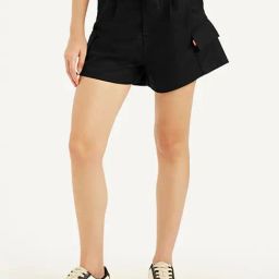 Levi's Black Relaxed Fit Shorts-image-68