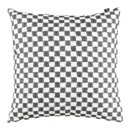 GM Bitmap Black & White Viscose Medium-Sized Zipped Cushion Cover - Single Piece image 2