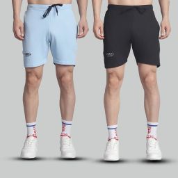 Vimal Jonney Multicolor Polyester Regular fit Solid Bermuda Shorts Pack of 2 image 1