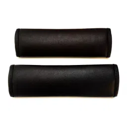 Elegant Black Nappa Leather Seat Belt Shoulder Pads-image-81
