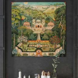 999Store Multicolor Canvas Sanctuary Of Peace Painting-49