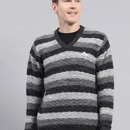 Monte Carlo Men Striped Woollen Pullover-picture-17