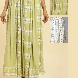 W Green Pure Cotton Embroidered Skirts (Pack of 2)-image-36
