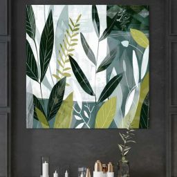 999Store Green Canvas Whispers Of The Forest Painting-37
