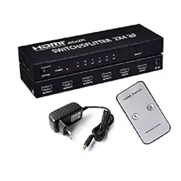 Techut HDMI 2x4 Matrix Switch Splitter With Audio Extractor Converter and Remote Control (Black) image 4