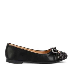 London Rag Women's Black Flat Ballets-image-9