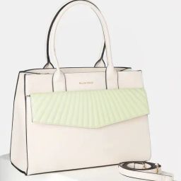 Allen Solly Beige Color Block Handbag-19