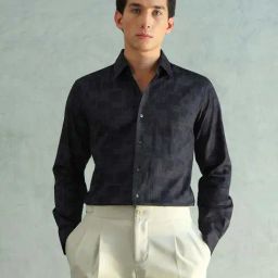 Arrow New York Blue Cotton Slim Fit Printed Shirt-picture-32
