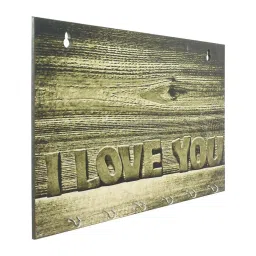 eCraftIndia Abstract Theme Wooden Key Holder with 6 Hooks image 4