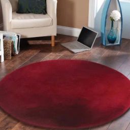 Obsessions Burgundy Machine Made Anti-Static Solid Carpet - Medium-40