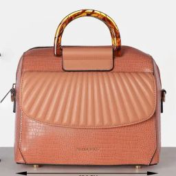 Allen Solly Peach Textured Handbag image 4