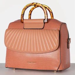Allen Solly Peach Textured Handbag image 3