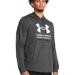 Under Armour Grey Cotton Regular Fit Logo Printed Sports Hoodie-picture-36