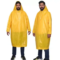 Allextreme Rain Poncho Hooded Raincoat Yellow Color Free Size for Men and Women, EXPN07C (Set of 3)-image-69