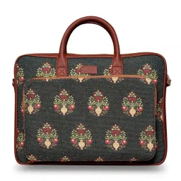 ZOUK Green Printed 15 inch Laptop Bag image 1