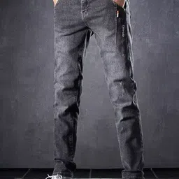 StyleCast x Revolte Men Skinny Fit Light Fade Jeans-image-24