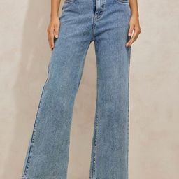 SHOWOFFFF Women Comfort Wide Leg High-Rise Light Fade Jeans-image-30