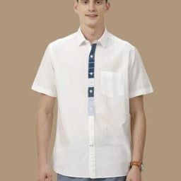 Cavallo By Linen Club White Linen Contemporary Fit Shirt-image-78