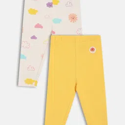 Miniklub Girls Multicolor Knitted Regular Fit Printed Leggings - Pack of 2-picture-37
