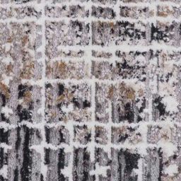 Obsessions Beige & Charcoal Abstract Polypropylene And Polyester Carpet - Large image 5