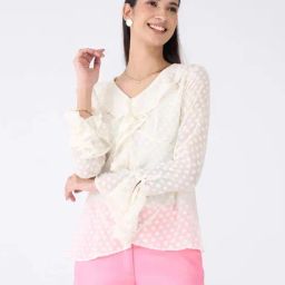 SALT Attire Off White Self Top-picture-21