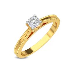 Kisna Diamond & Gold Jewellery 0.33 CT Sheridan Solitaire 14k (585) Diamond & Gold Ring For Women-picture-26