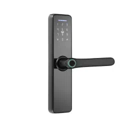 Snipeway Stainless Steel 1 Bolt Black Smart Shield Fingerprint Door Lock, NCA9-39