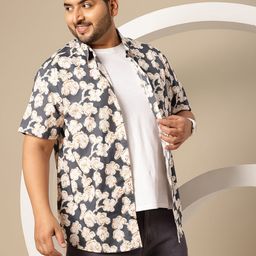 Sztori Plus Size Floral Printed Regular Fit Shirt-image-7
