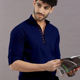 ETHNIC TRENDZ Men Blended Kurtas-image-3