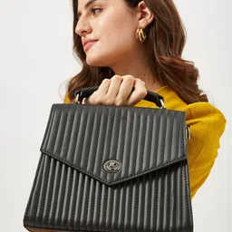 FARGO Vegan Leather Structured Handheld Bag with Quilted-picture-21