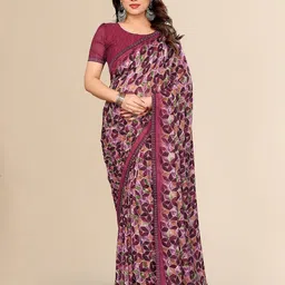 Moda Rapido Geometric Printed Beads and Stones Saree with Unstitched Blouse Piece-picture-18