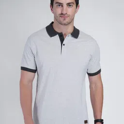 John Peters Men Bio Finish Solid Polo Collar Cotton T-shirt-picture-9