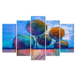 WENS Nature's Beauty 5 Pieces Laminated Wall Art Panels  -Multicolor-10