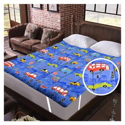 RRC Super Soft 700 Gsm Hollow Fiber Filled Mattress Padding - Blue-image-71