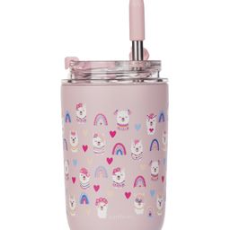 Earthism Double Wall Insulated Stainless Steel Kids Sipper Tumbler Alpaca Pink- 300 ml-20