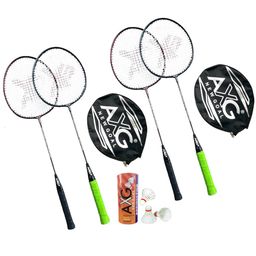 AXG Scratch resistant A-2000 Badminton Rackets set Of 4 with 3 Feather Shuttles Badminton Kit (Multicolor)-15