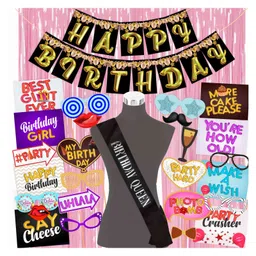 Wobbox Happy Birthday Props Birthday Banner & Sash Happy Birthday Decoration Items Multicolor -Pack Of 29-picture-13