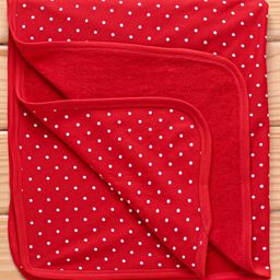 Babyhug Knit Terry Towel Polka Dot Print L 76.2 x B 76.2 cm - Red-image-68