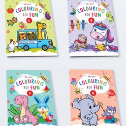 Jolly Kids Colouring for Fun Books B| Set of 4| Each Book 64 Images|Colouring & Painting Books for Kids| Ages 3 - 6 Years  English-16