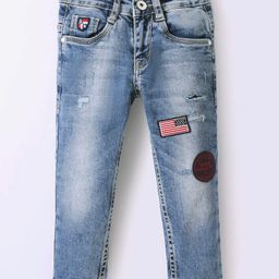 Ruff Denim Woven Knee Length Shorts - Blue-image-21