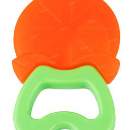 Toysire Orange Rattle Teether Food Grade Silicone Water Filled Freezable Soothing Gums  Cute Design Good Grip - Orange-image-49