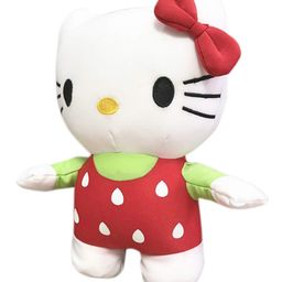 Tickles Strawberry Hello Kitty Soft Plush Animal Toy Soft Stuffed for Kids (Color: Red Size: 26 cm)-image-82