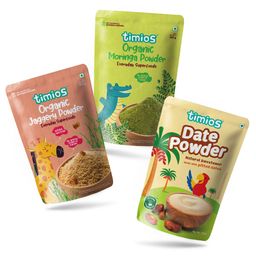 timios Jaggery Powder Moringa Powder & Date Powder Combo Pack of 3 - 100 g Each-26