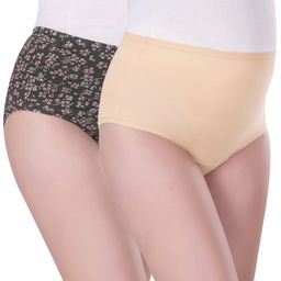 Bella Mama Cotton Elastane High Coverage Printed Panty Set (Colour May Vary)-image-80