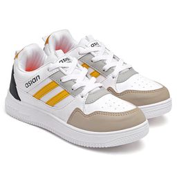 Asian Colour Blocked Sneakers - White Navy BlueMustard-picture-26