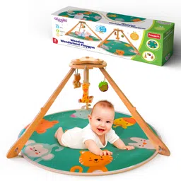 Giggles Wooden Wonderland Play Gym with Animal Print & Toys - Multicolor-picture-24