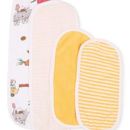 My Milestones Burpy Set with Stripes & Fruit Print Pack of 4 - Yellow & Pink-picture-17