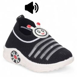 Lil Lollipop Alien Patch Detailed Musical Booties - Black-image-77