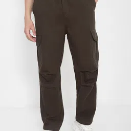 SHOWOFFFF Men Comfort Straight Fit Low-Rise Cotton Trousers-image-31