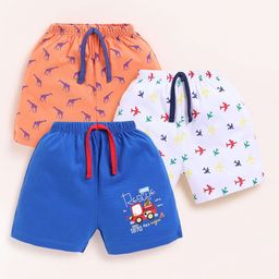 BUMZEE Boys Pack Of 3 Animal Printed Cotton High-Rise Shorts-image-6